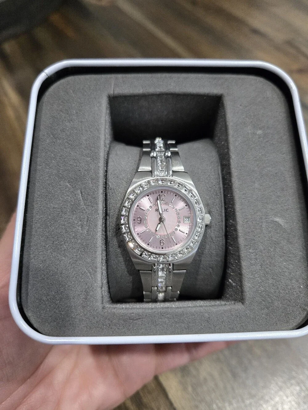 Relic By Fossil Queens Court Three Hand Date Stainless Steel Watch